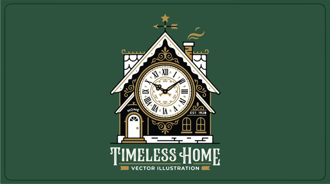Timeless Home Illustration Design.