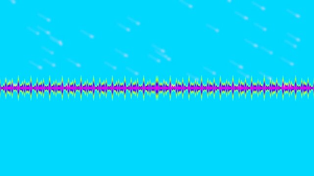 Abstract Digital Sound Wave Visual with Bright Colors and Data Lines