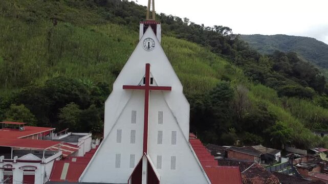 Cisneros, Antioquia - Colombia. February 25, 2026. Aerial drone view. It is one of the 125 municipalities in the department.