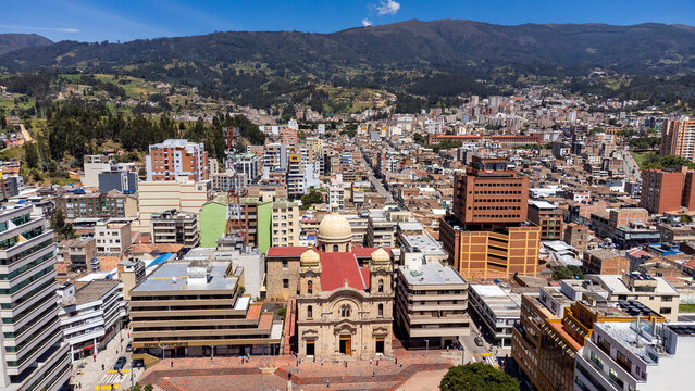 Duitama, Boyaca - Colombia. February 27, 2026. San Lorenzo Martir Cathedral, a Catholic church.