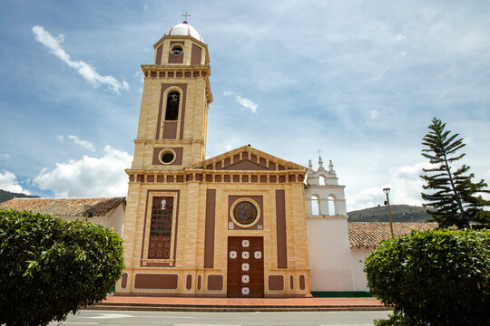 Iza, Boyaca - Colombia. March 3, 2026. Divine Savior Parish, a Catholic church.