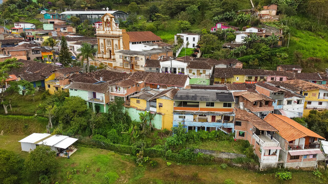 San Sebastian de Palmitas, Antioquia - Colombia. February 15, 2026. It is one of the five corregimientos (townships) of the Medellin district. It is located northwest of the city.