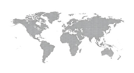 Fototapeta premium World Map Silhouette Global Outline for Education.