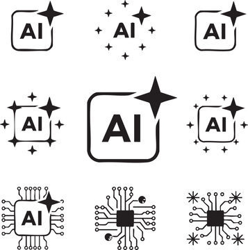 Set of vector web design icons and symbols collection for internet business interface and typography design