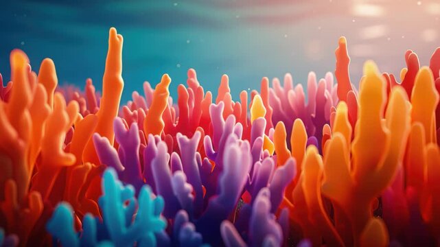 Vibrant Coral Reef: An underwater scene bursting with life, showcasing a kaleidoscope of colorful coral formations, creating a mesmerizing underwater landscape.