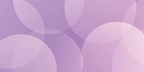 Obraz premium Soft Purple Gradient Background with Abstract Transparent Circles