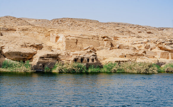 Tombs on the banks of river nile
