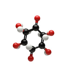 Obraz premium Molecular structure of benzenecarboxylic acid.