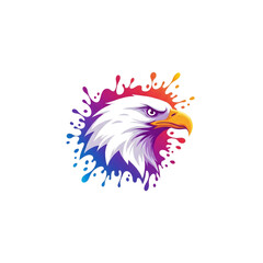 Obraz premium Vibrant Bald Eagle Head Illustration.