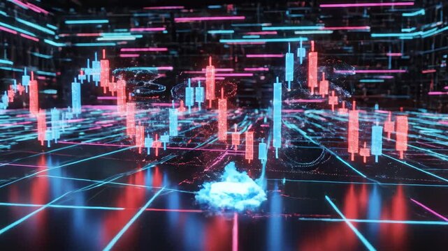 Digital stock market data visualization
