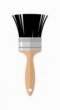 Paint Brush with Wood Handle.