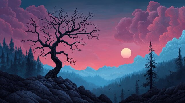 Surreal landscapes hidden messages in color blind tests under dreamy skies