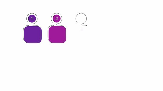 animated video of business infographics  shape with multi color label 10 steps on white and grey background for workflow, presentation, 4k animation