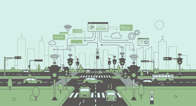 Smart city traffic management system with connected vehicles