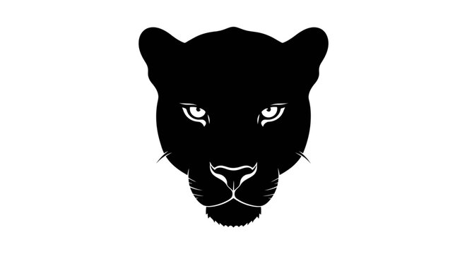 Black panther head graphic icon emblem logo