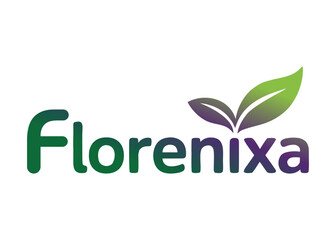 Fototapeta premium Florenixa Brand Logo with Green Leaves