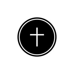 Fototapeta premium Monstrance Eucharist Religious Symbol with Cross and Rays in Circle