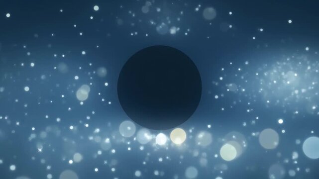 Glowing Bokeh Lights with Dark Circular Background for Abstract Light Effects.