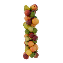 letter F made of fruit arrangement, arial font, isolated on transparent background - design element cut-out graphics object © sam