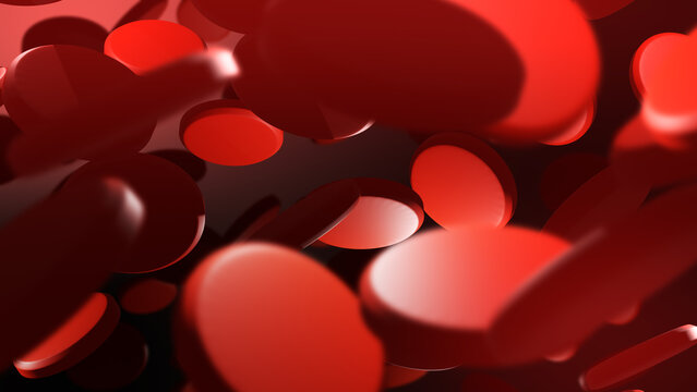 Dramatic 3D Animation of Ibuprofen Pills Spinning over Dark Background