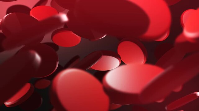 Dramatic 3D Animation of Ibuprofen Pills Spinning over Dark Background