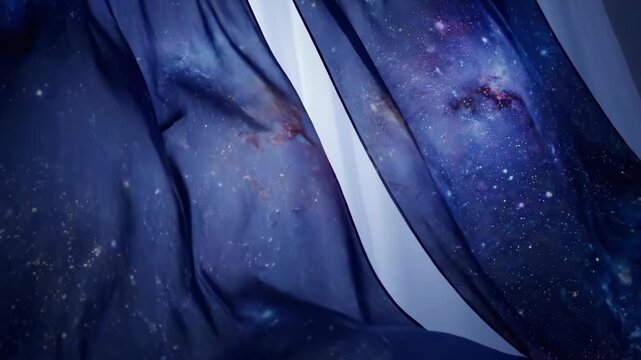 Starry sky galaxy pattern tapestry fabric for cosmic themed decor