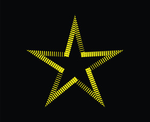 Obraz premium Geometric Pattern Star Decorative Yellow Color Abstract Modern Design Vector Illustration