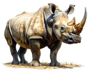 Fototapeta premium rhino isolated on white background