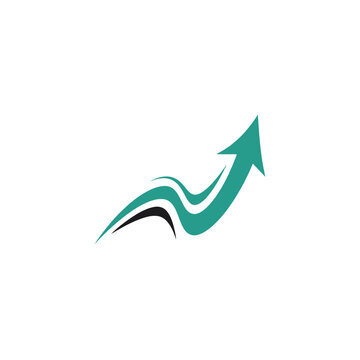 Dynamic Teal Arrow Symbolizing Growth And Progress Upwards