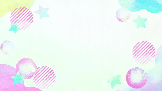かわいい水彩風のふわふわ背景素材