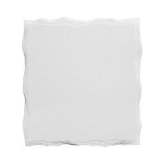 Obraz premium A white piece of paper with rough edges isolated on transparent background