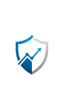 Innovative Shield Icon Emphasizing Growth and Protection for Financial Strategies, a Secure