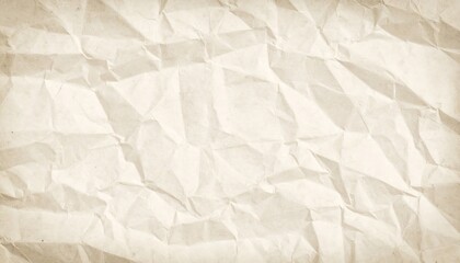 Fototapeta premium Crinkled beige paper texture