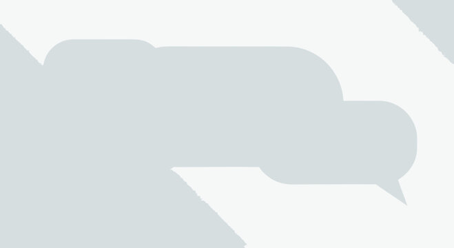 Abstract Light Gray Speech Bubbles on White Background, Communication Concept