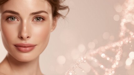 Naklejka premium 美しい女性の肌のアップ写真。美容や健康関連のイメージ素材