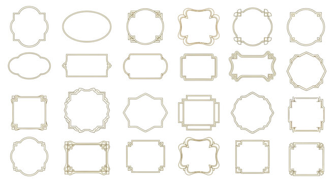 Elegant Decorative Frames Collection: Ornate Borders for Design Projects