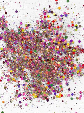 Glitter Rainbow Pile Group Various COnfetti
