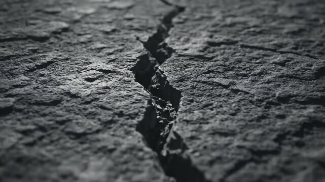 Cracked rough surface