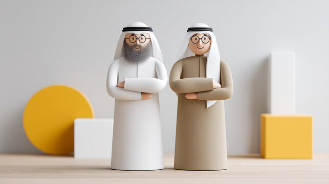 Harmony in Culture: A depiction of two individuals, each adorned in traditional attire, standing in serene harmony, showcasing the richness of their heritage and cultural background.
