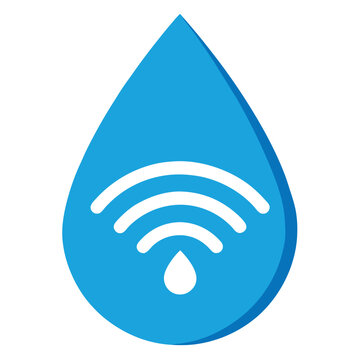 Smart leak detection icon a water droplet 