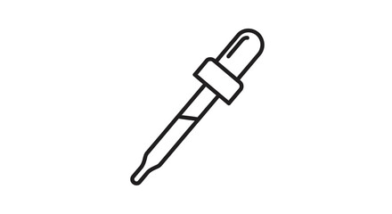 Fototapeta premium Dropper with Liquid Icon, Science and Medicine Symbol, Laboratory Equipment