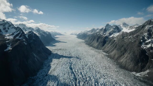 FPV Valley Run Near Patagonia Glaciers