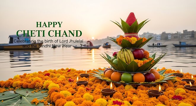 Happy Cheti Chand Celebrating The Birth Of Lord Jhulelal And The Sindhi New Year