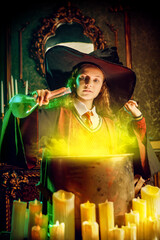 Naklejka premium Potion Magic Scene