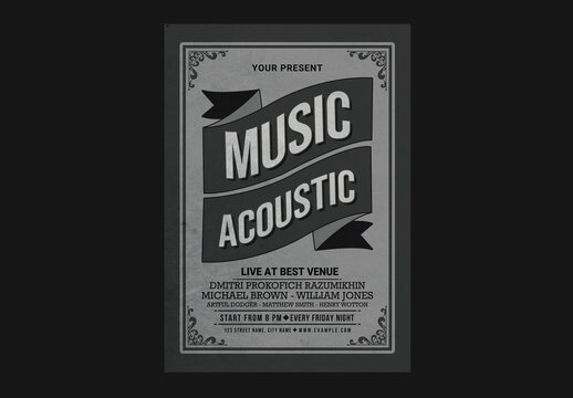 Vintage Music Acoustic Flyer