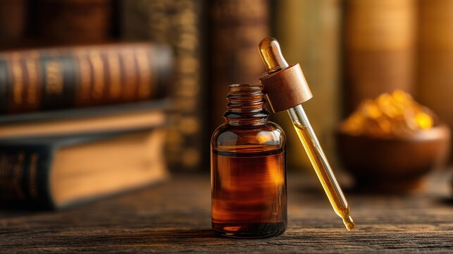 Elegant Myrrh Oil Bottle with Dropper