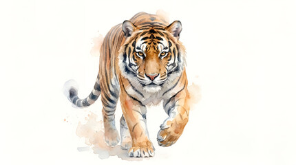 Obraz premium tiger on white background