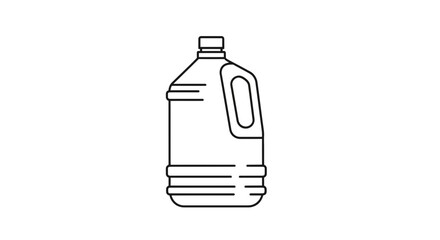 Obraz premium Large Water Jug Container Icon, Outline Style