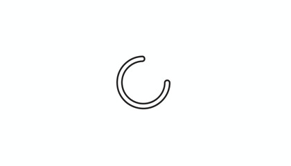 Fototapeta premium Loading Circle Icon, Minimalist Design, White Background, UI Element