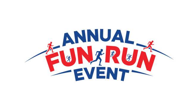 Annual Fun Run Event Logo Design For Sports Enthusiasts